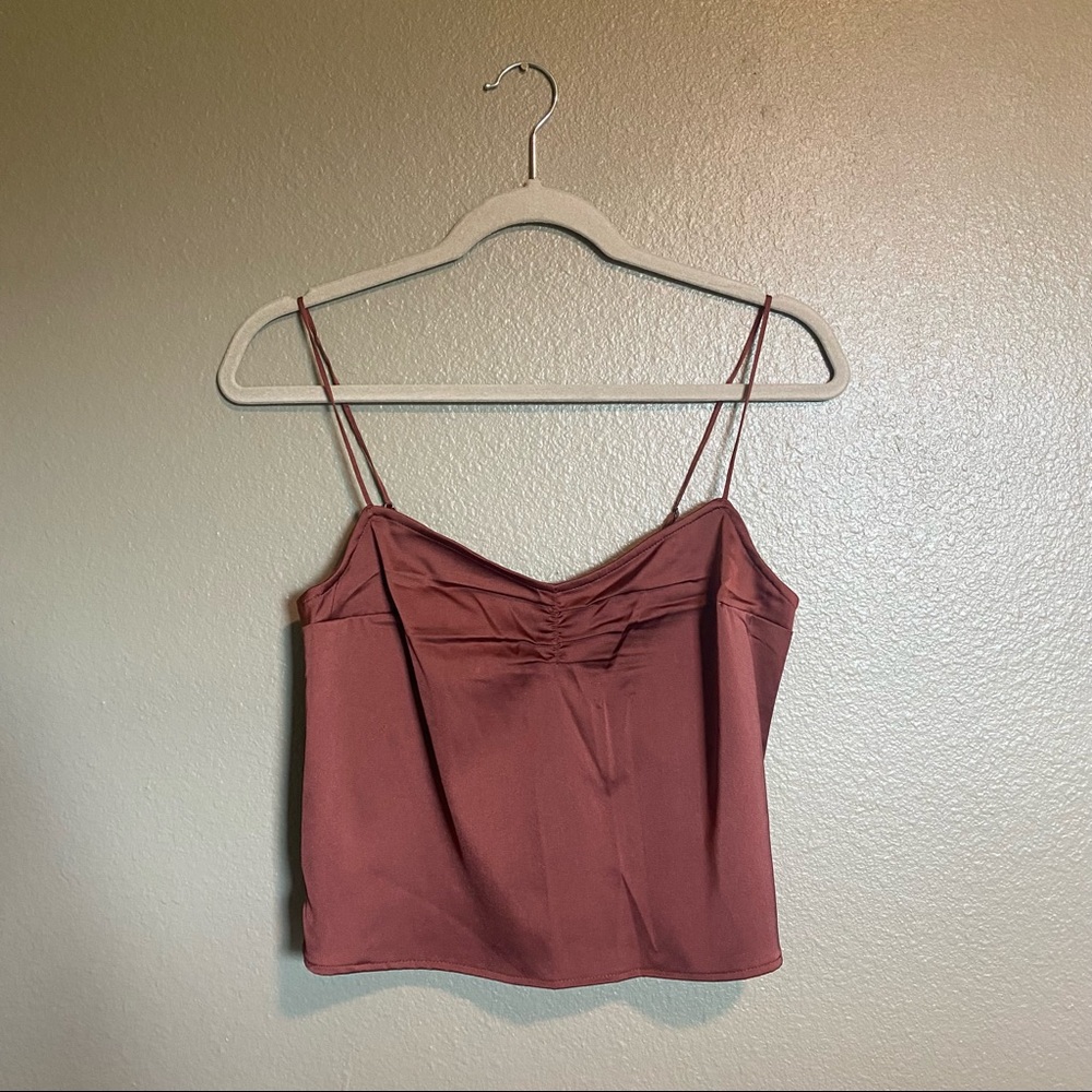 New with Tags Women’s Abercrombie and Fitch Cropped Silky Satin Cami